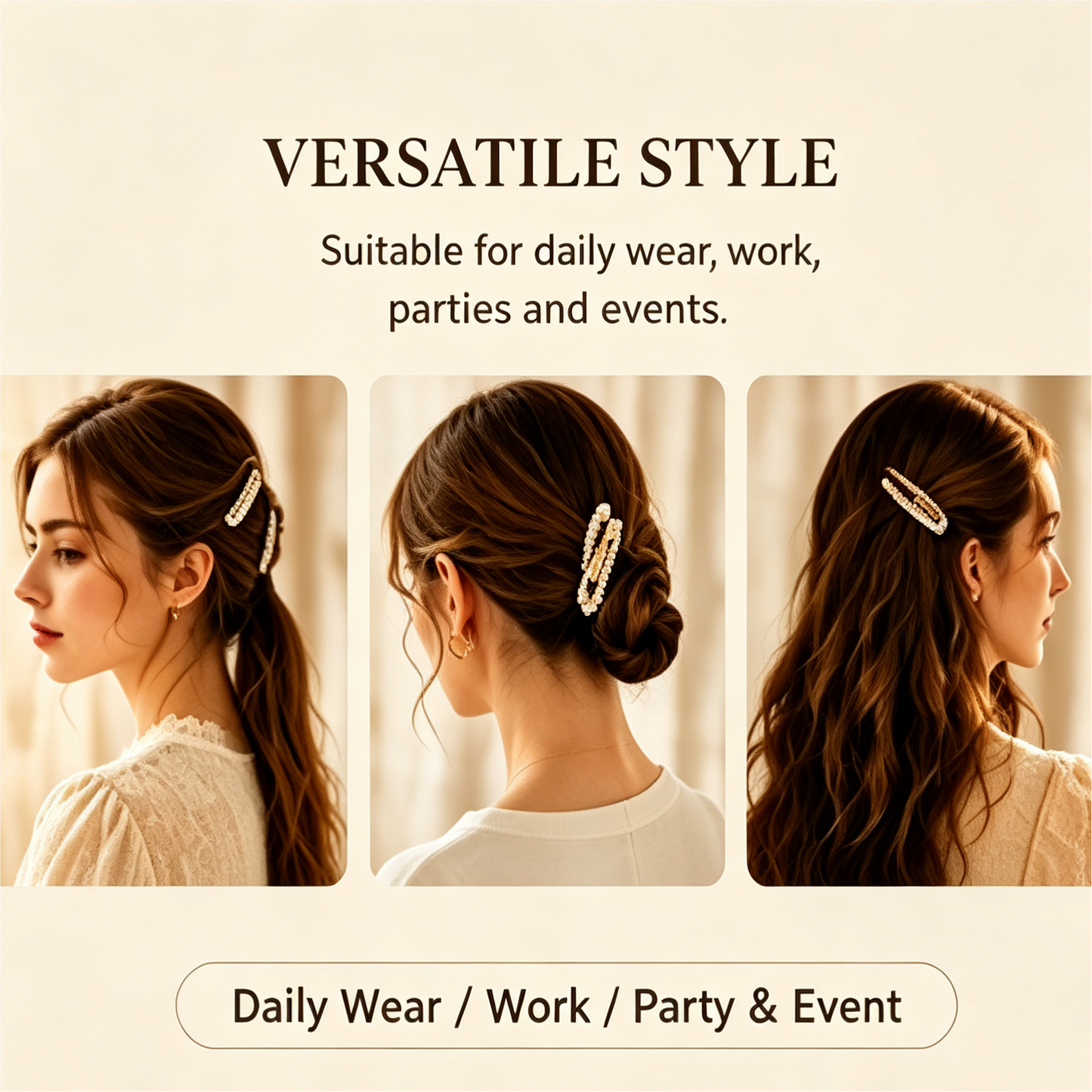 Purmegreen® Elegant Pearl Hair Clip