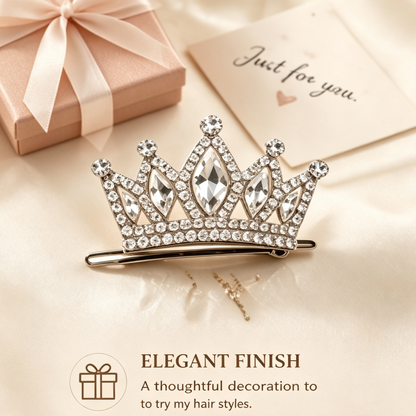 Purmegreen® Crown Rhinestone Hair Clip