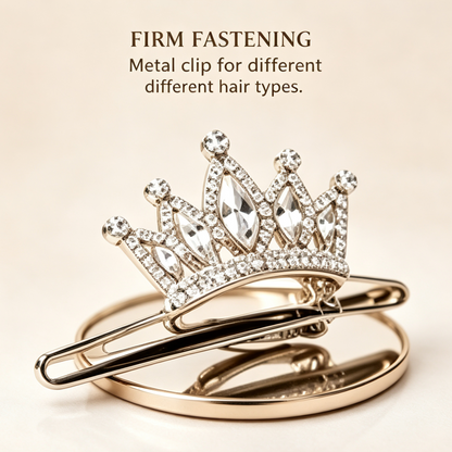Purmegreen® Crown Rhinestone Hair Clip