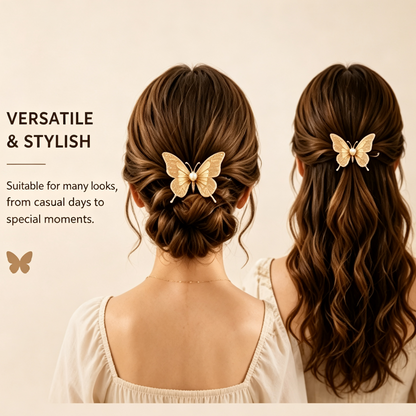 Purmegreen® Butterfly Pearl Hair Clip