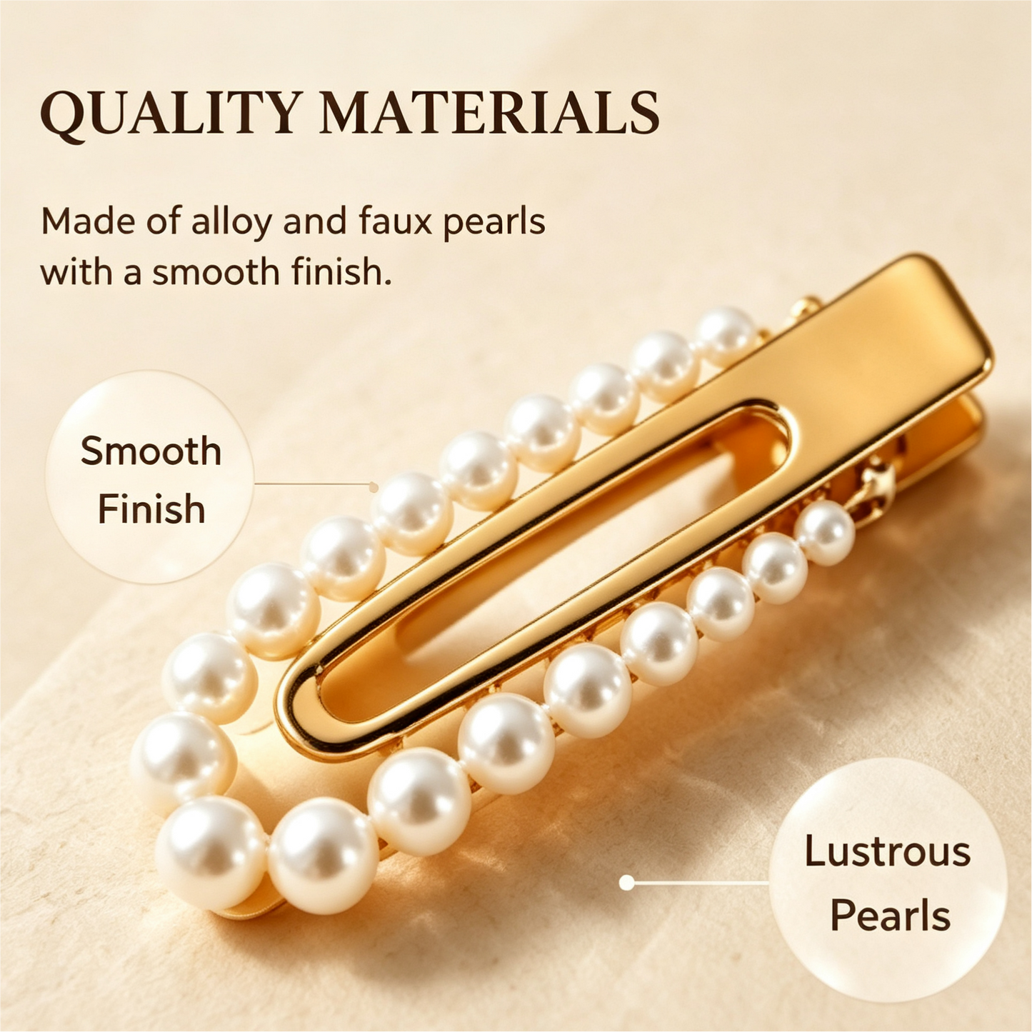Purmegreen® Elegant Pearl Hair Clip