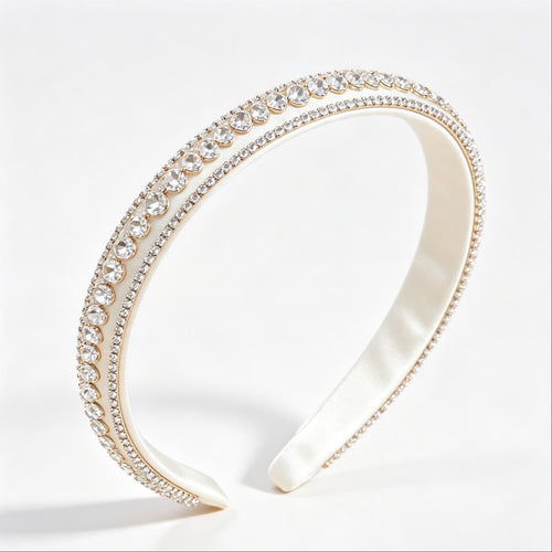 Purmegreen® Ivory Rhinestone Headband