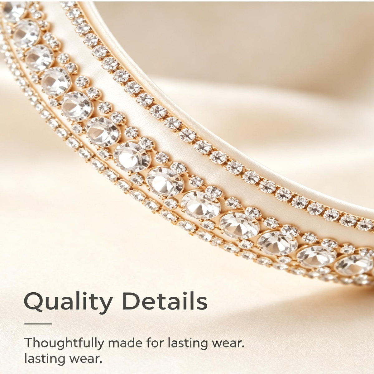 Purmegreen® Ivory Rhinestone Headband