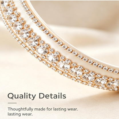 Purmegreen® Ivory Rhinestone Headband