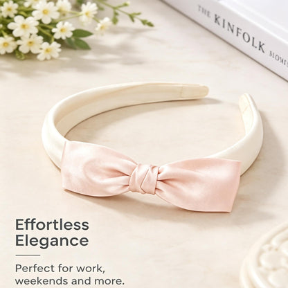 Purmegreen® Satin Bow Padded Headband