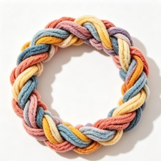 Purmegreen® Rainbow Braided Hair Tie