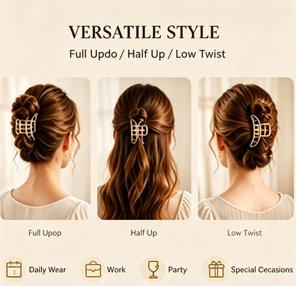 Purmegreen® Elegant Metal Hollow Hair Claw Clip