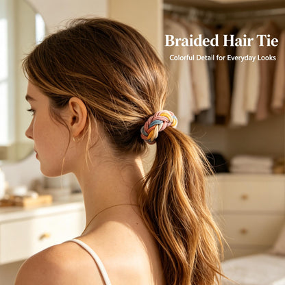 Purmegreen® Rainbow Braided Hair Tie