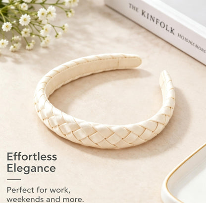 Purmegreen® Cream Braided Padded Headband