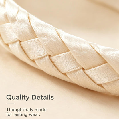 Purmegreen® Cream Braided Padded Headband