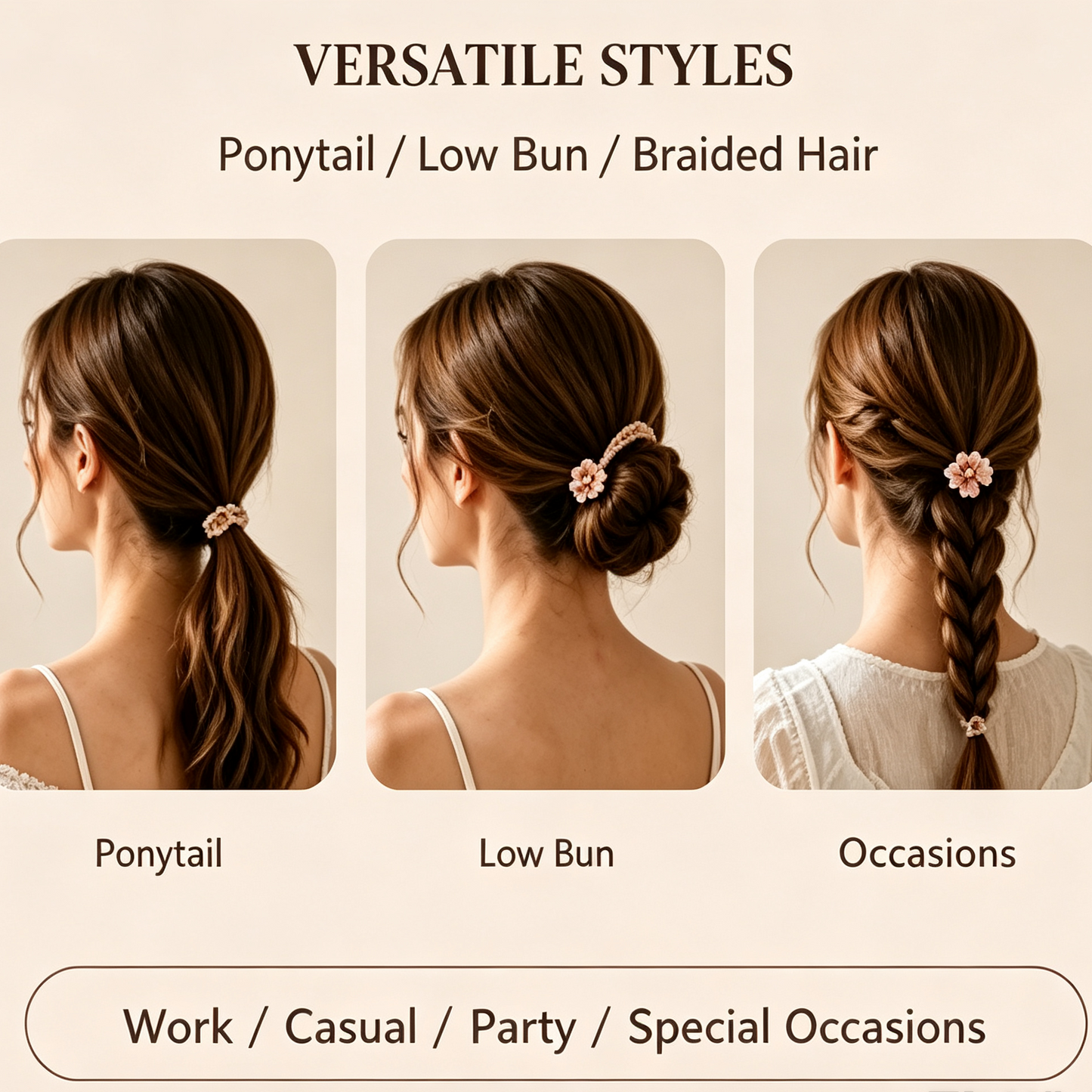 Purmegreen® Flower Braided Hair Ring