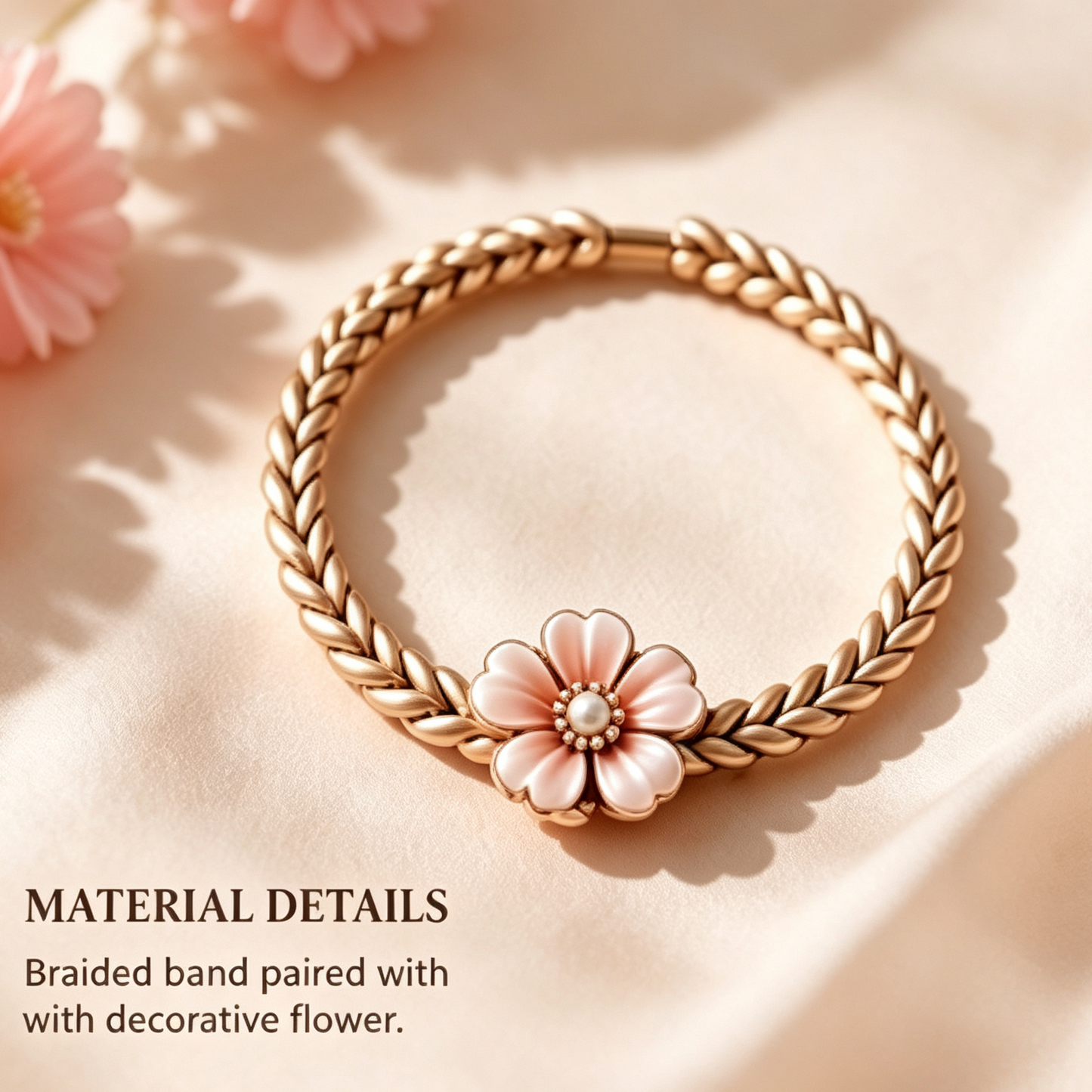 Purmegreen® Flower Braided Hair Ring