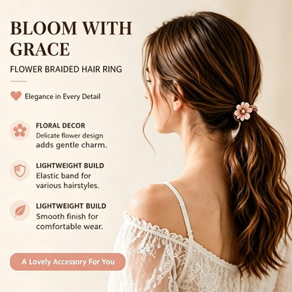 Purmegreen® Flower Braided Hair Ring