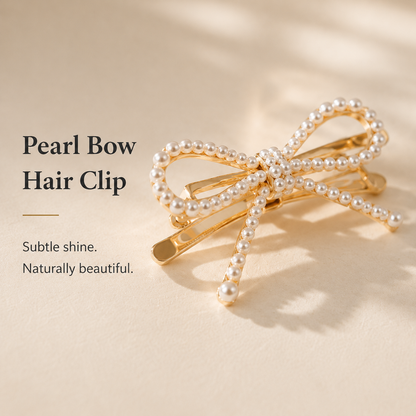 Purmegreen® Pearl Bow Hair Clip
