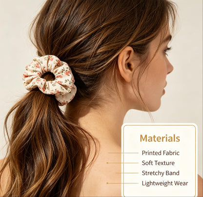 Purmegreen® Vintage Floral Print Scrunchie
