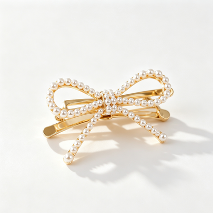 Purmegreen® Pearl Bow Hair Clip