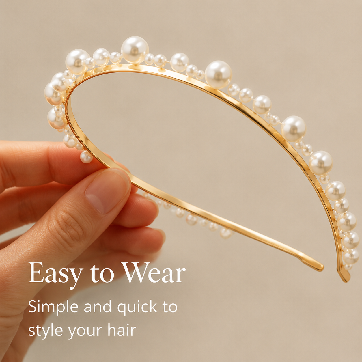 Purmegreen® Elegant Pearl Headband