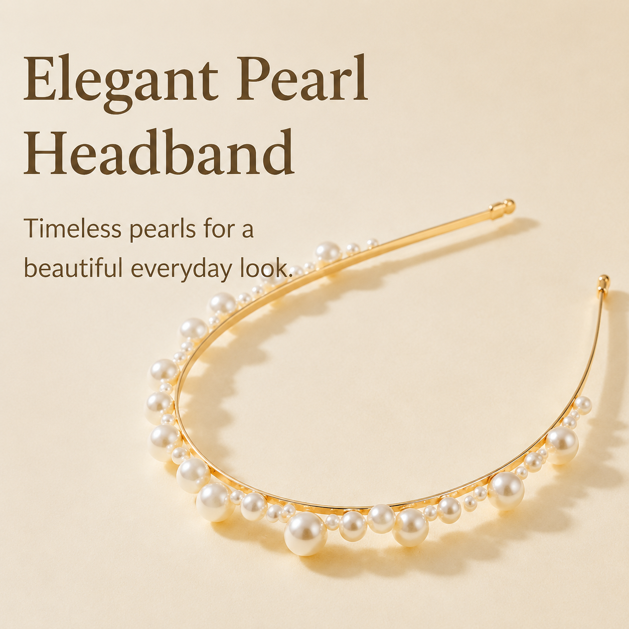 Purmegreen® Elegant Pearl Headband