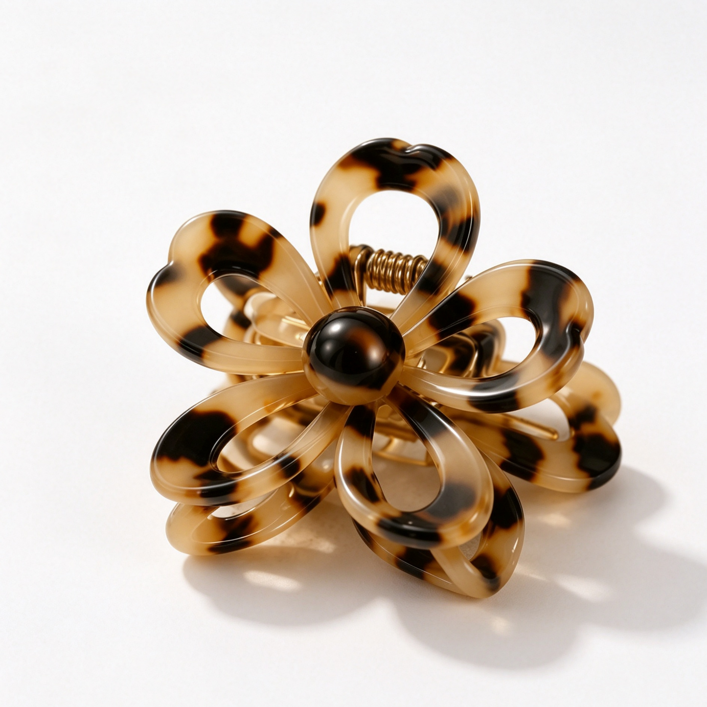 Purmegreen® Tortoiseshell Flower Hair Claw