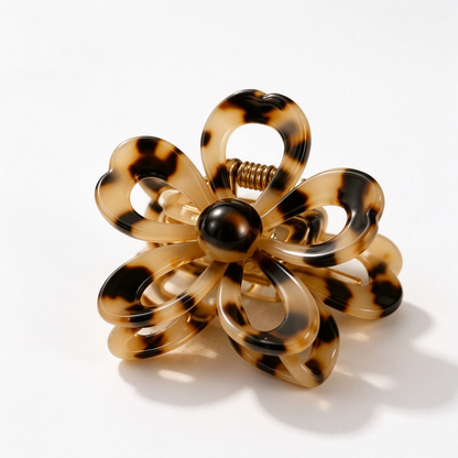 Purmegreen® Tortoiseshell Flower Hair Claw